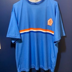 Mens large replica Netherlands football/soccer team jersey